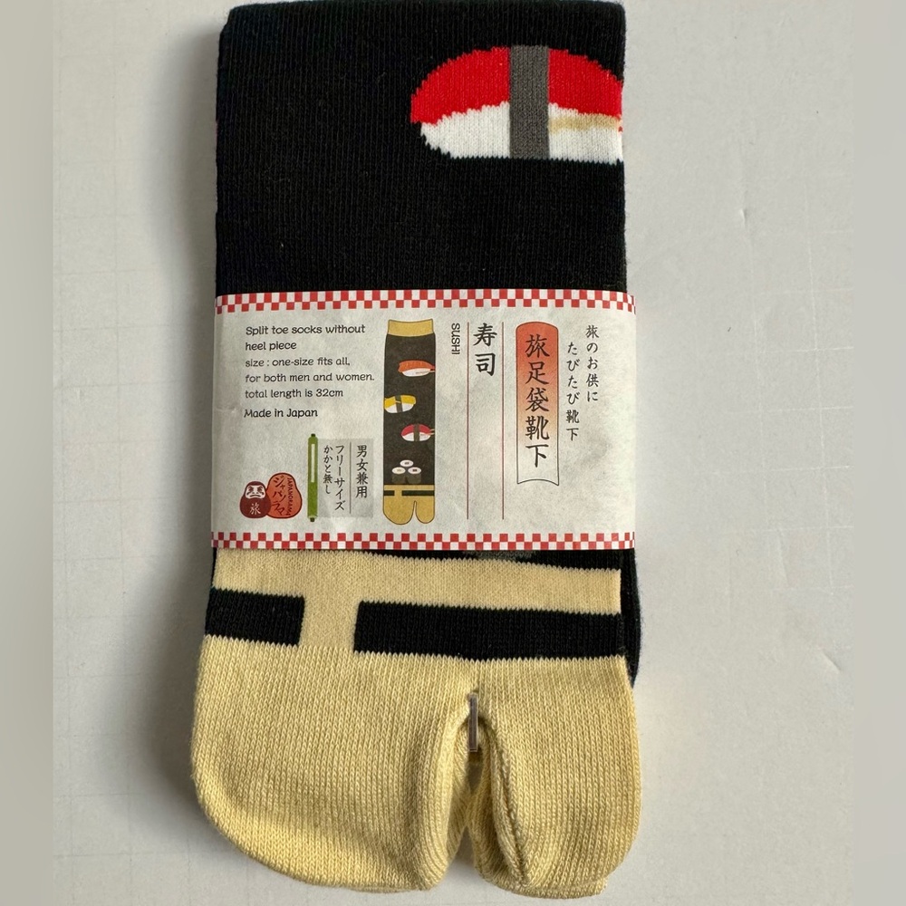 Unisex Japanese Sushi Tabi Socks traditional Japanese split-toe socks